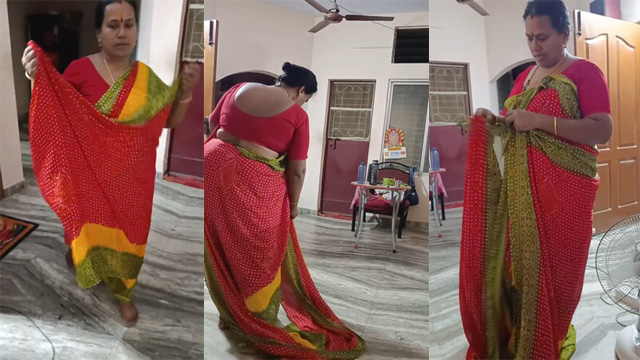 Tamil Mom Dress Change Infront – of son Secretly Recorded it Video