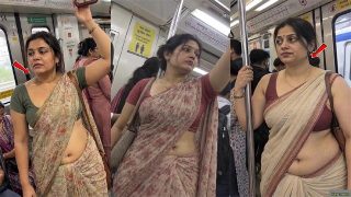 Drawing Stranger Aunty Impress In Metro – India Porn