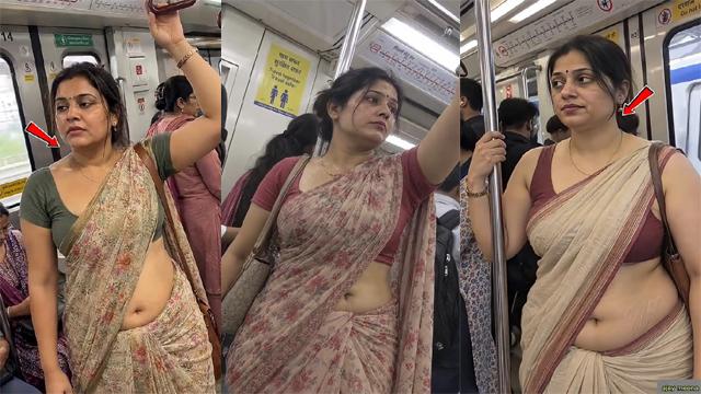 Drawing Stranger Aunty Impress In Metro – India Porn