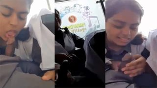 Teen Student Deep Blowjob In School Bus – Desi Tales Porn Video
